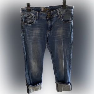KUT FROM THE KLOTH cropped jeans with cuff, size 10